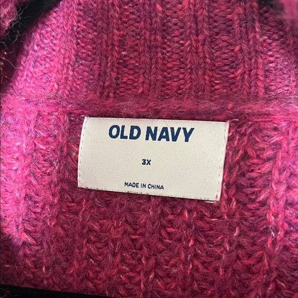 Old Navy Pink Cozy Knitted Turtleneck Sweater 3X - Picture 2 of 7